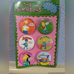 The Simpsons button collection